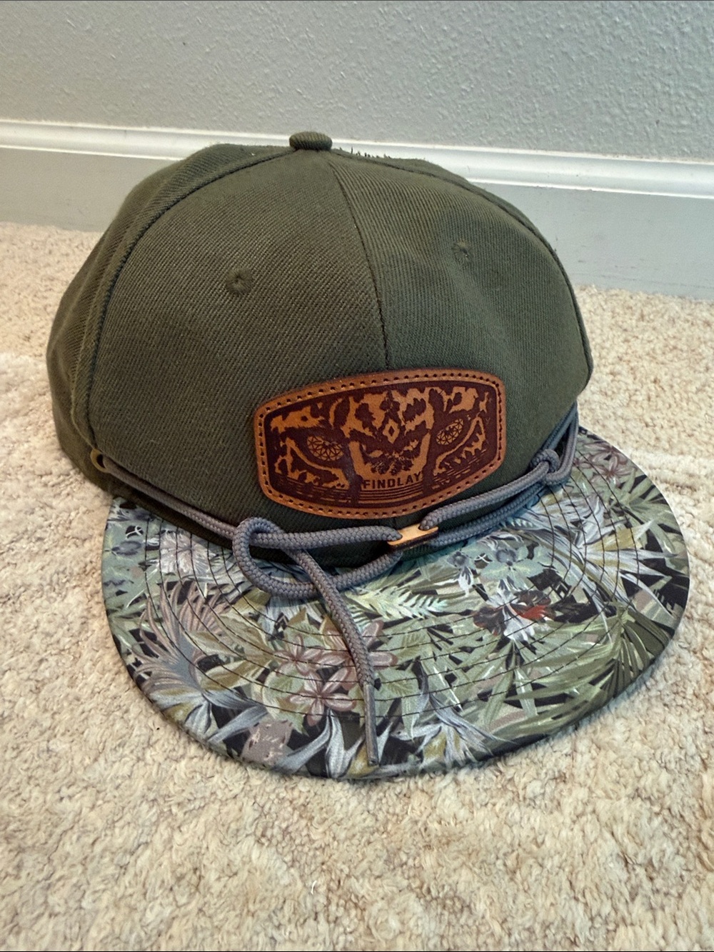 FINDLAY HATS SnapBack Olive green Floral Camo Brim